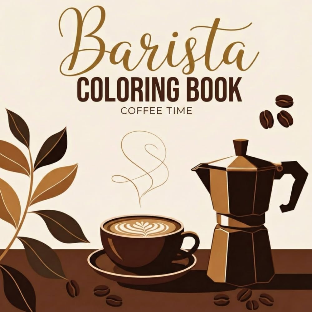 Barista Coloring Book – Coffee Time: 40+ Aesthetic Coffee Illustrations for Relaxing Coloring Moments
