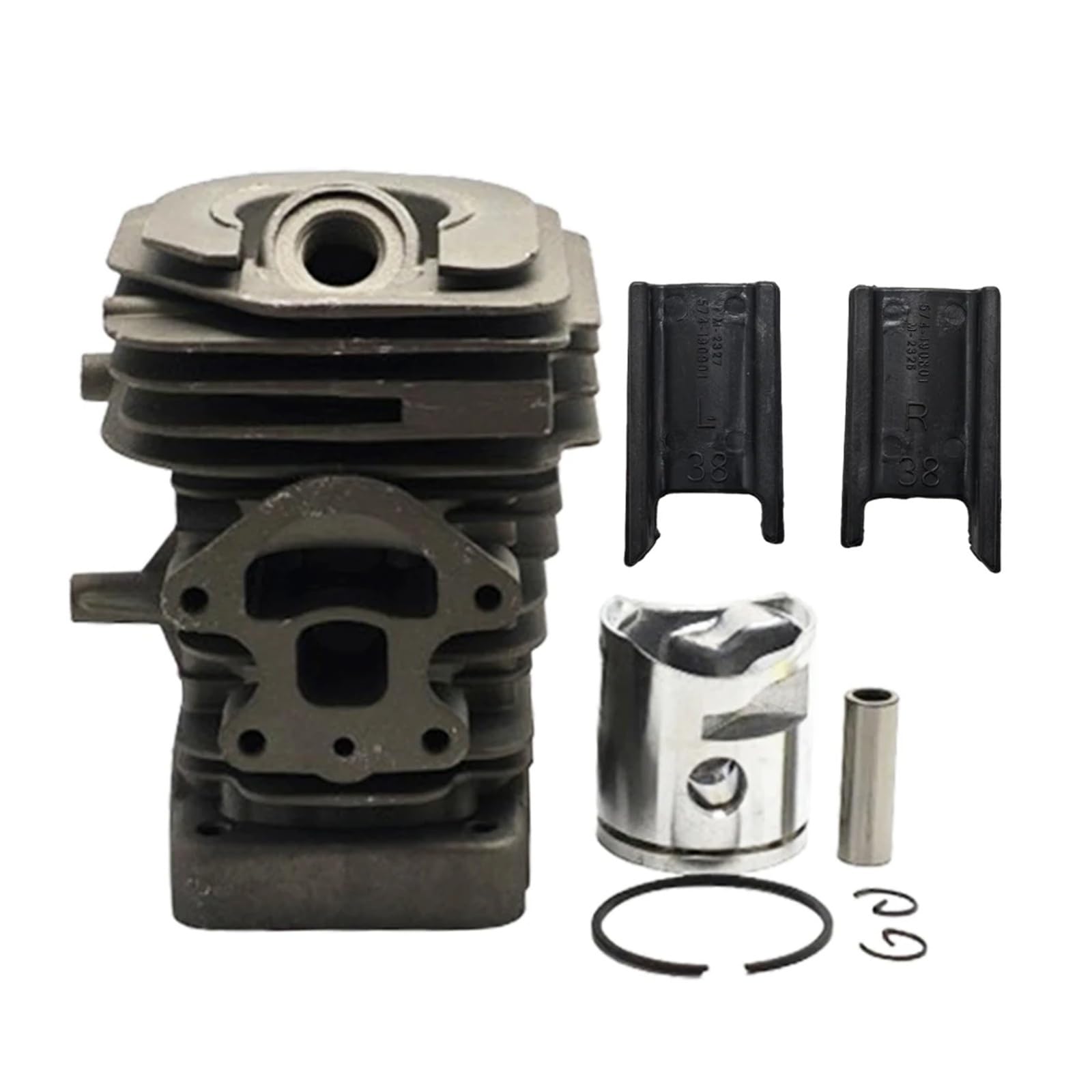 Compatible con Husqvarna 235, 236, 236E, 240, 5450417, con bujía de 39 mm, kit de cilindro y pistón de carburador.