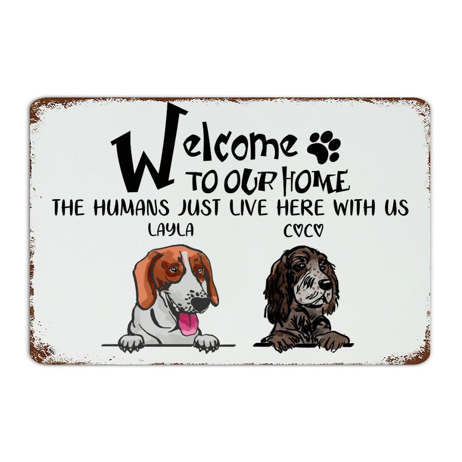 Plaque en métal de ferme personnalisée : célébrez la vie avec votre chien dans votre déco
