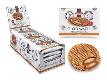 Daelmans Single Jumbo Caramel Wafers, 1.38-Ounce Box Pack of 36