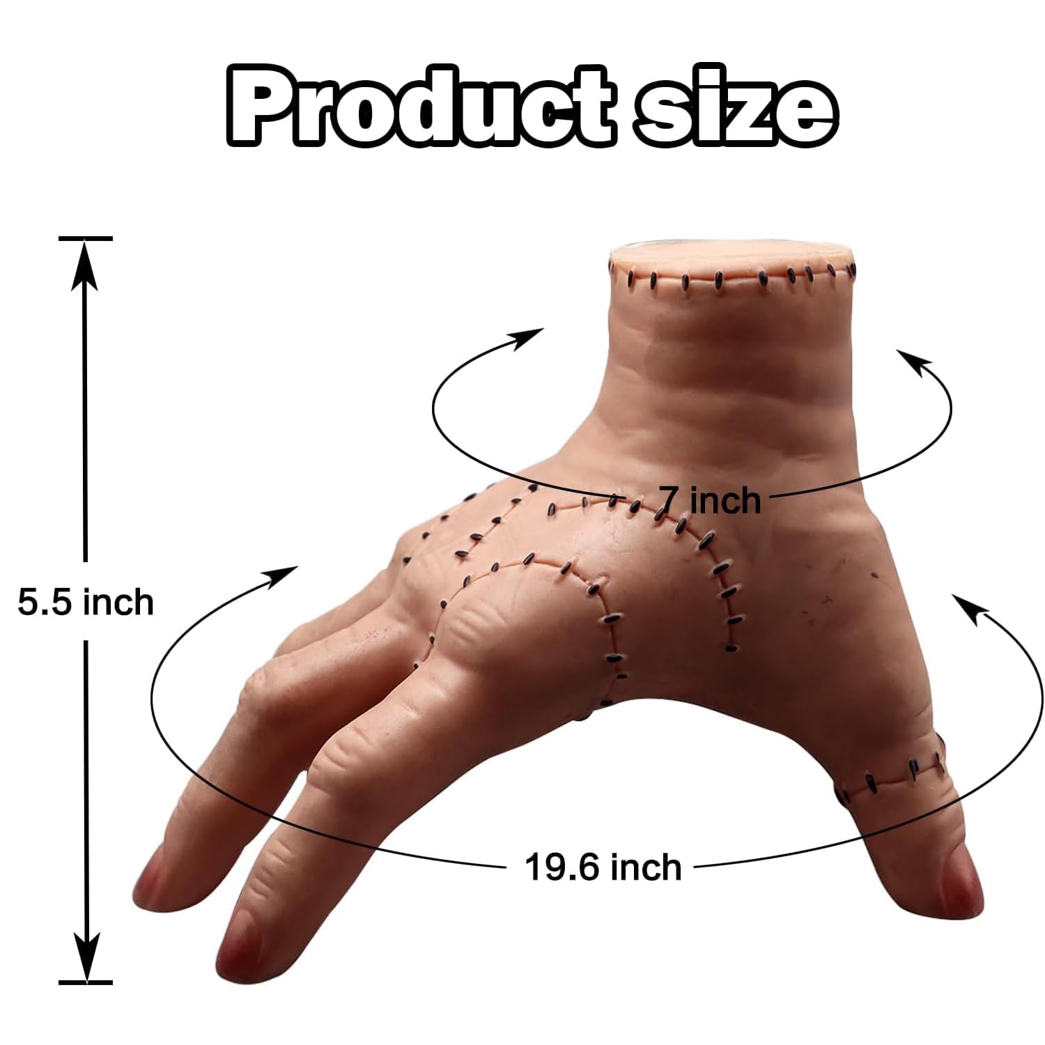 Mupkvy Family Thing Hand, Halloween Scary Fake Hand Realistic Ad-dams Family Wed-nesday Decoration Life Costume Cosplay - Image 2