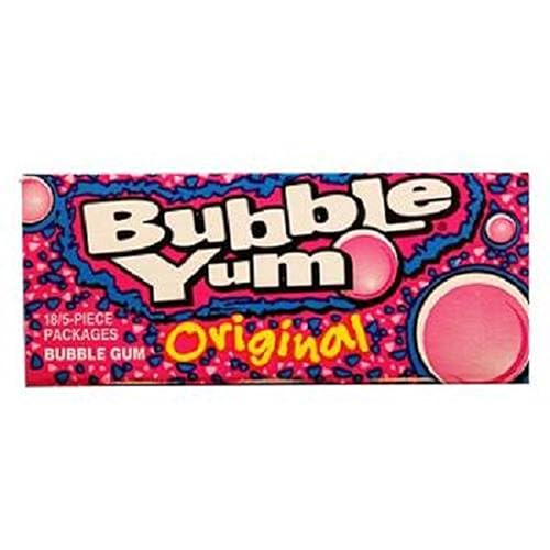 Bubble Yum Bubble Gum Original - 18 paquetes de 5 piezas 90 piezas