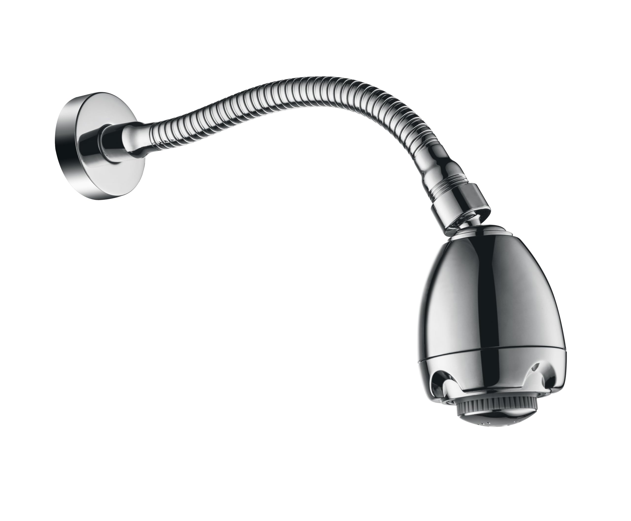 Cabezal de ducha cromado de 11.8 pulgadas con brazo de ducha ajustable, cabezal de ducha flexible de 3 funciones para ducha pequeña, brazo de extensión de cabezal de ducha de alta presión