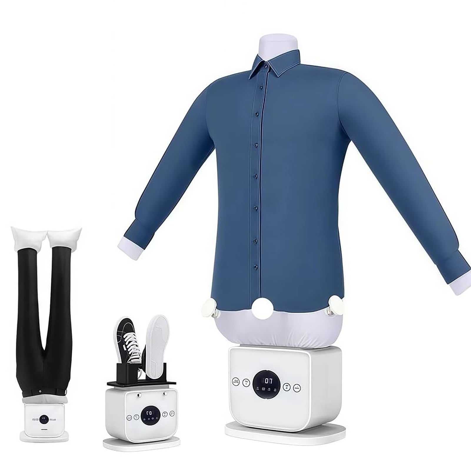 Macchina da Stiro Automatica da 1000 W for la casa, asciugatrice elettrica Portatile, Armadio a Vapore Verticale, asciugatrice ad Aria Calda Automatica e Ferro da Stiro