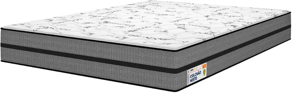 Colchão Casal Plumatex Ortovip D33 Extra Firme Ortopédico – Espuma de Alta Densidade, Antiácaro e Hipoalergênico – 138x188x18 cm