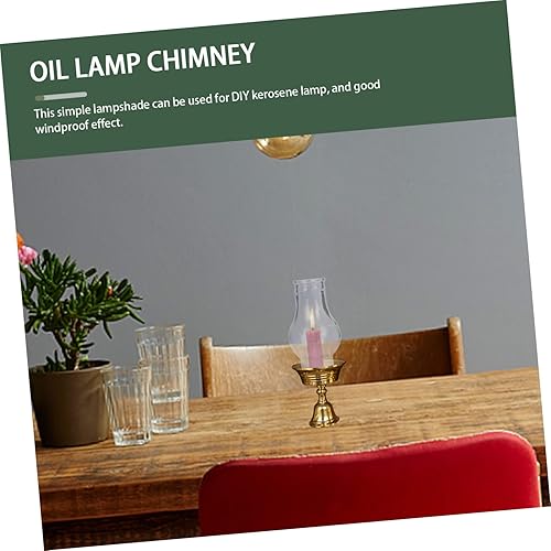 Miniatura 8 de DECHOUS Pantalla de lámpara cilíndrica Mini pantalla de lámpara Mini linterna de queroseno globo lámpara de queroseno lámpara de aceite de chimenea