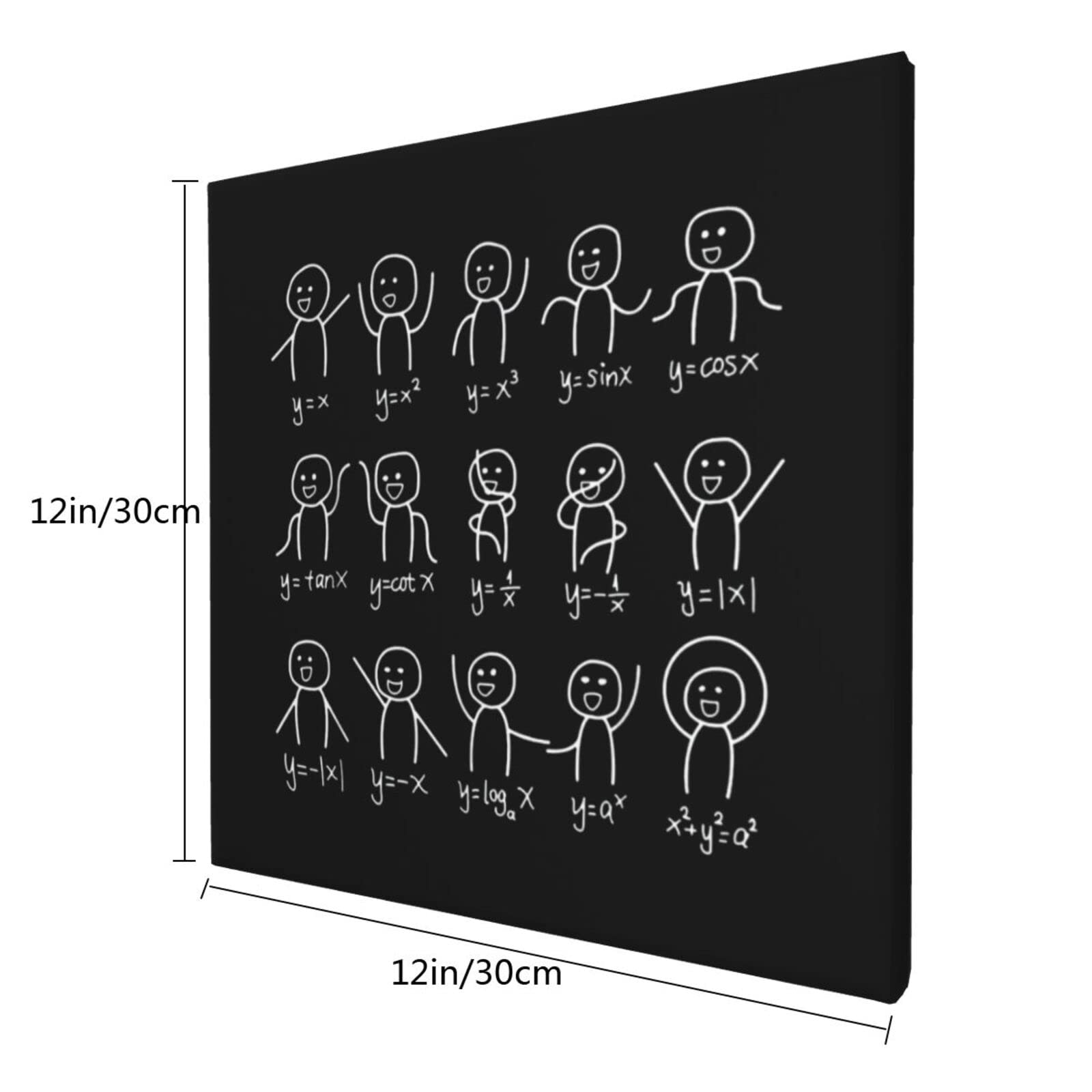 Amazon.co.jp: アートフレーム 面白い 数学方程式 関数グラフ図 代数 アートパネル アートポスター 壁掛けアート ウォールアート  アートボード 壁アート 飾り絵 インテリア 壁飾り 部屋飾り 玄関 寝室 額縁なし モダンアート て取り付けやすい ホームルーム装飾 30×30cm  ...