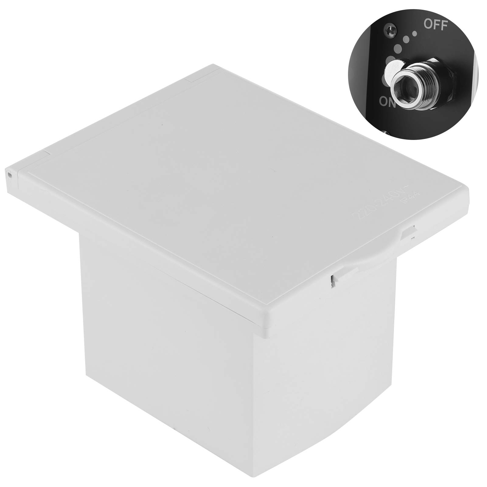 Buachois Ducha para Caravana,Caja de Ducha Exterior para Caravana,Kit de Caja de Ducha Exterior Abs Interruptor de Frío Caliente, Sin Manguera de Ducha/Cabezal,para Caravana, Caravana, Barco Marino