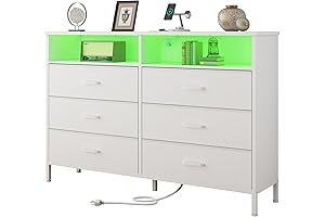6 Drawer Dresser White: Illuminate Your Living Space with Style and Convenience