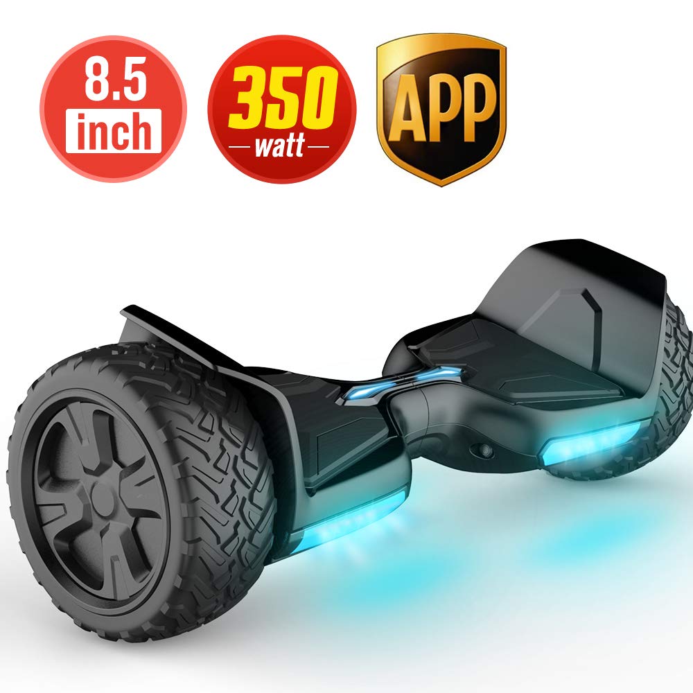 TOMOLOO Hoverboard Bluetooth LED Lights Two-Wheel Self Balancing Scooter UL2272 Certified, 8.5" Wheel Electric Scooter Kids Adult