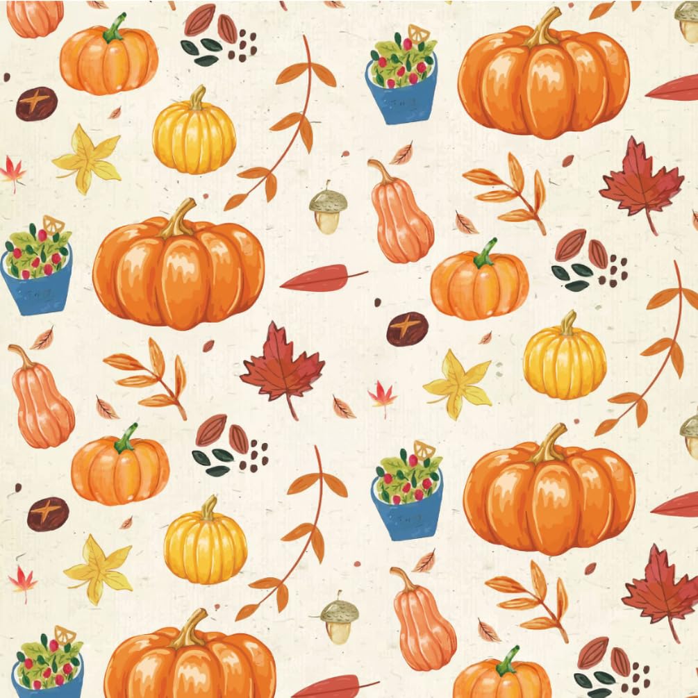 ZAKHSE Seidenpapier Herbstmuster - 100 Blatt Geschenkpapier 50x35cm