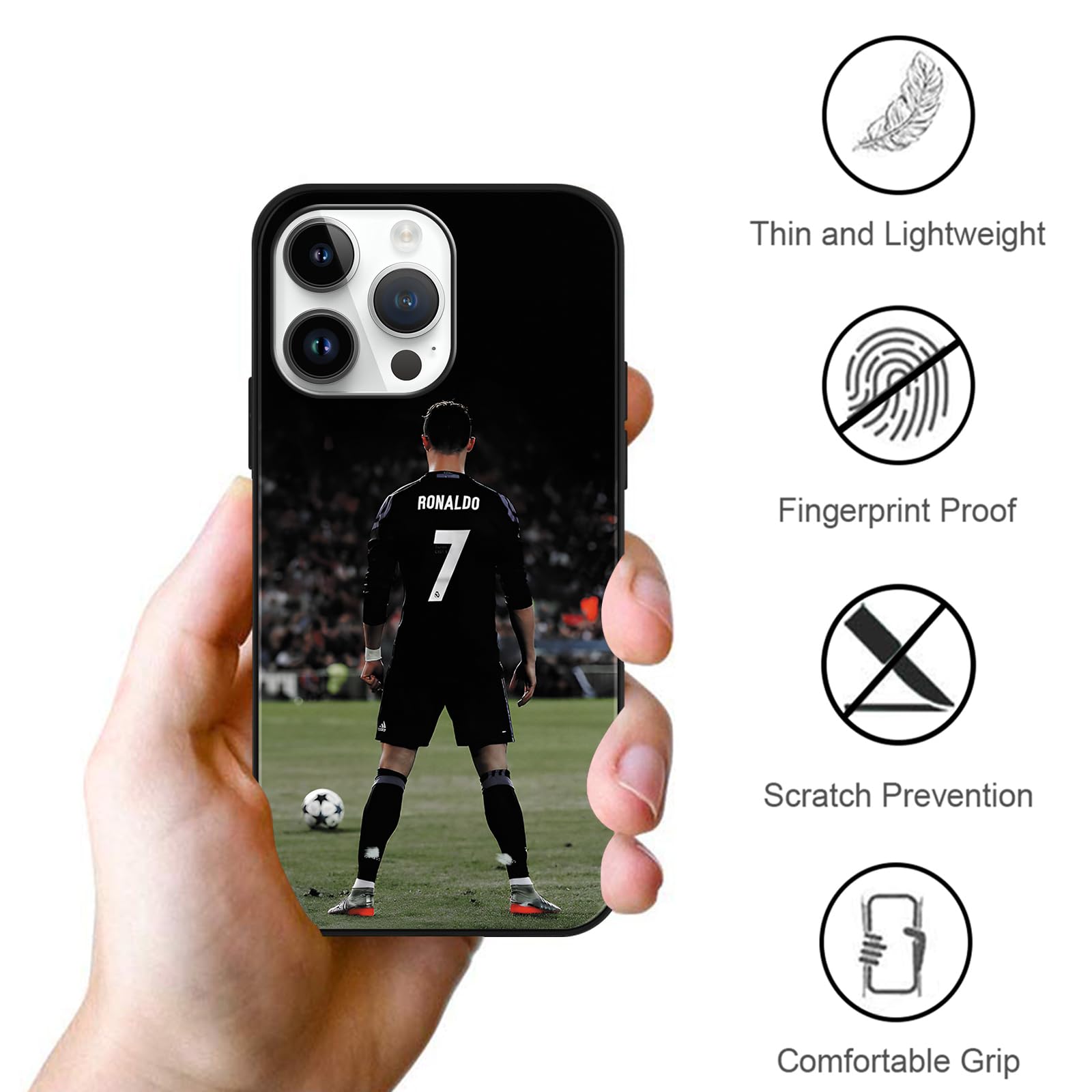 IPhone 12/12 Pro Hülle Mit Fußball-Design – Stoßfest, TPU, 2 Stück, Motiv M9