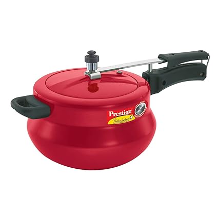 Prestige Nakshatra Plus Aluminium Inner Lid Pressure Handi, 5 Litres, Red