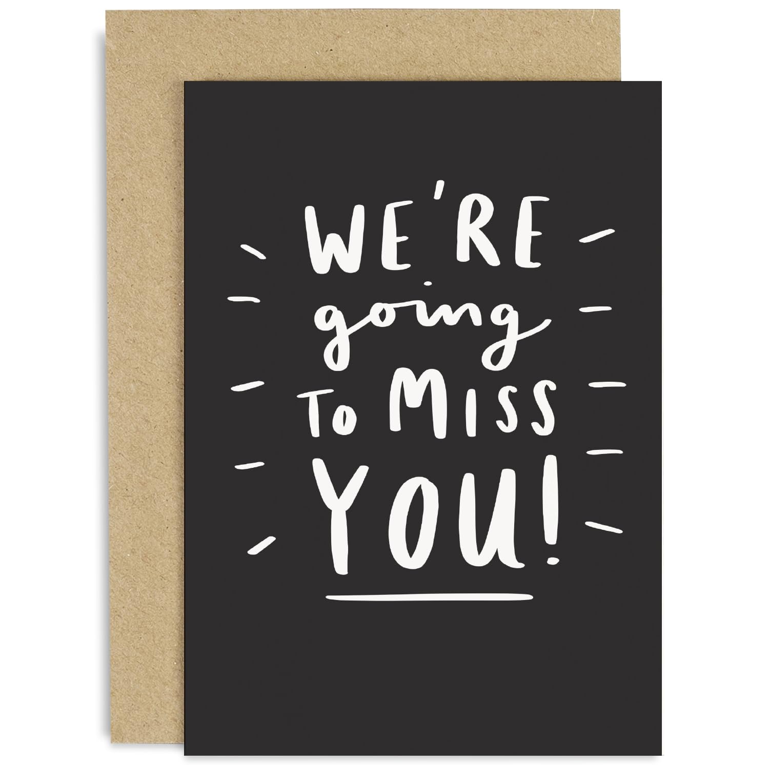 Old English Co. We're Going To Miss You Card for Colleague - Farewell Card for Coworker from Team - Leaving Card for Him Her on New Job | Blank Inside with Envelope