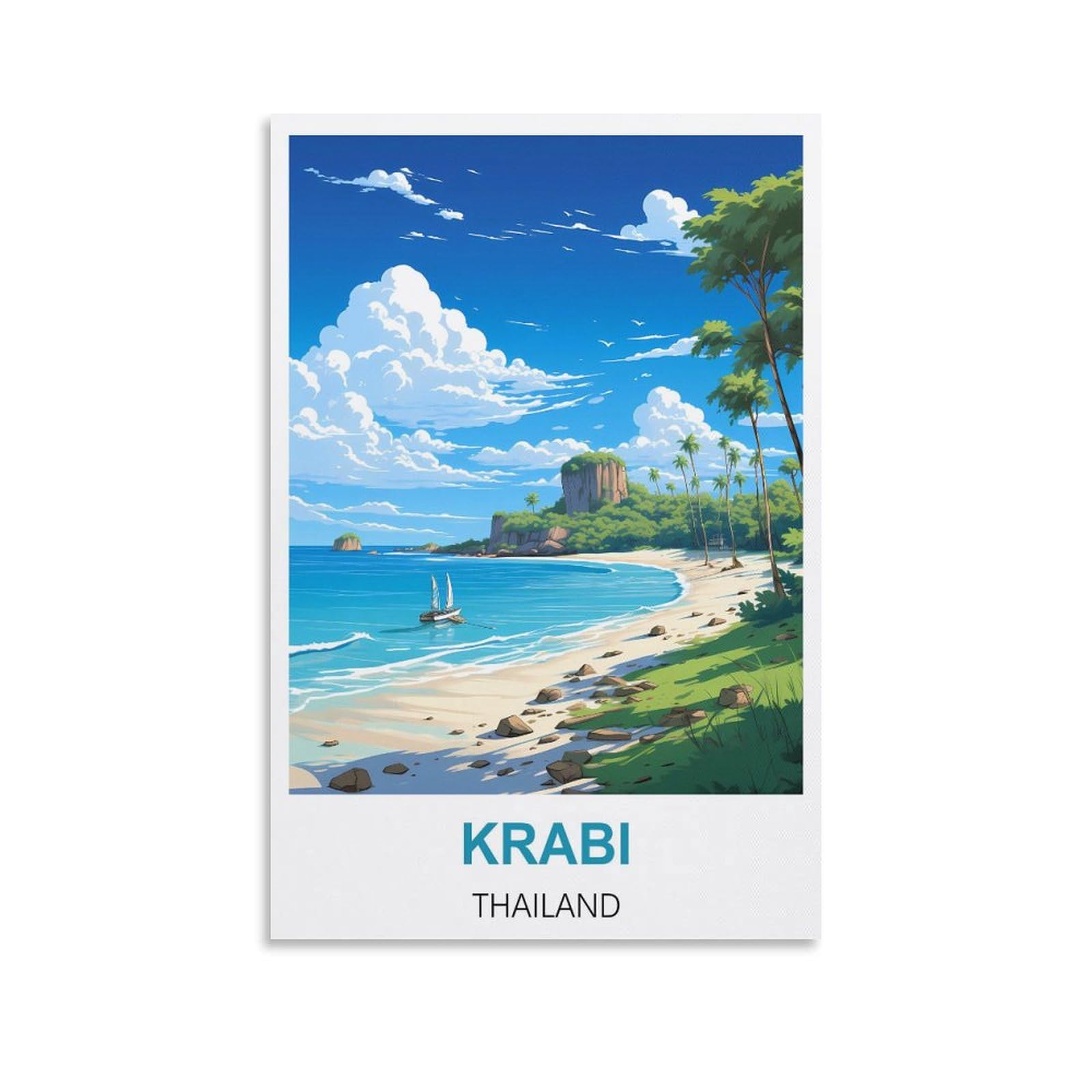 Metal Tin Sign Plaque Poster,Krabi Thailands,Vintage Plaques Poster Plaque Decor Retro Posters Gallery Wall Art Print 15x30cm