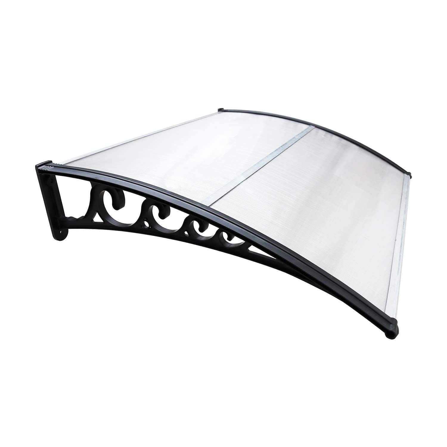 Marquesina para Puerta de Casa 100x150 cm, Policarbonato Hueco 5 mm, Estructura ABS, Protección UV