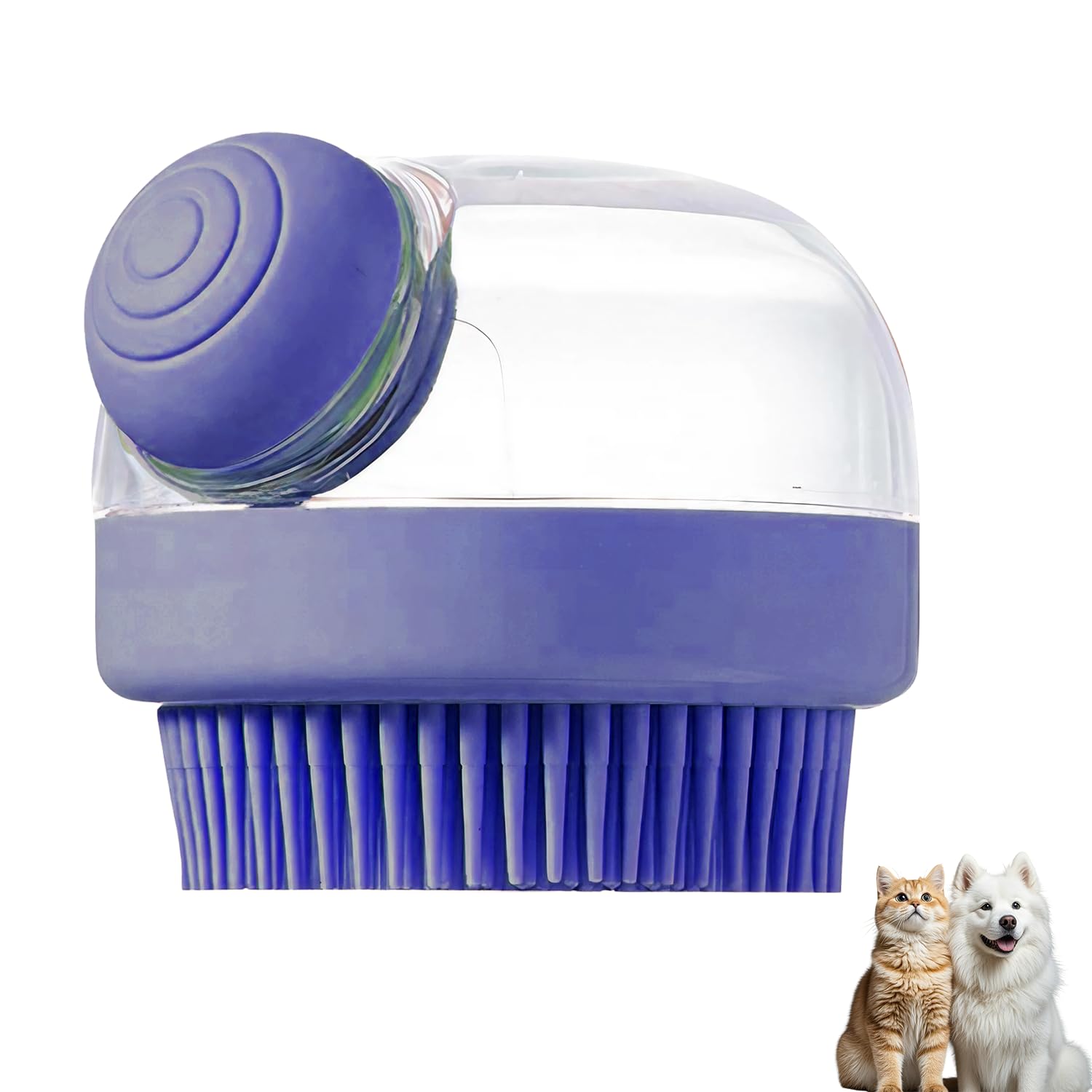 Pet Bath Brush for Dogs Cats Soft Silicone Cat Shampoo Dispenser Brushes, Long And Short Hair Dog Grooming Brush