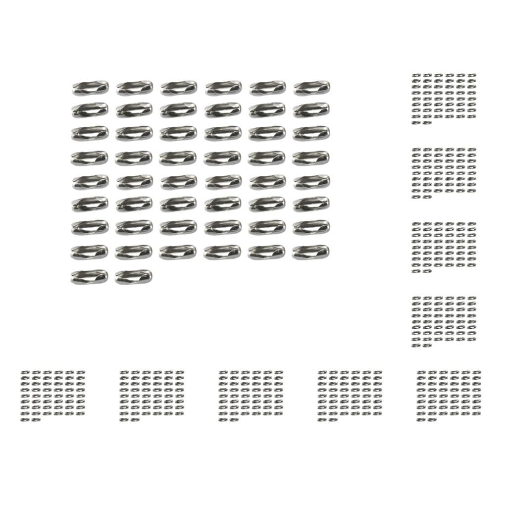 10 zestawów 50 sztuk kulkowych łańcuszków łączących zapięcie gładka średnica 4,5/5 mm ręcznie robione bransoletki akcesoria jubilerskie 5 mm, srebrne