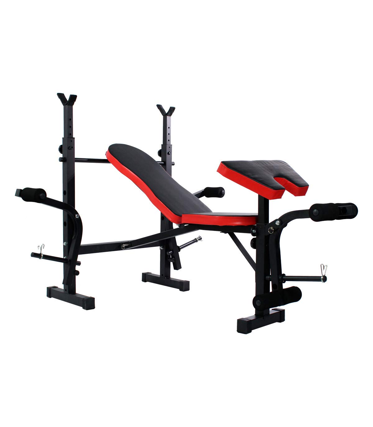 Banco De Musculación Multifunción Con Soporte Para Barras Y Pupitre
