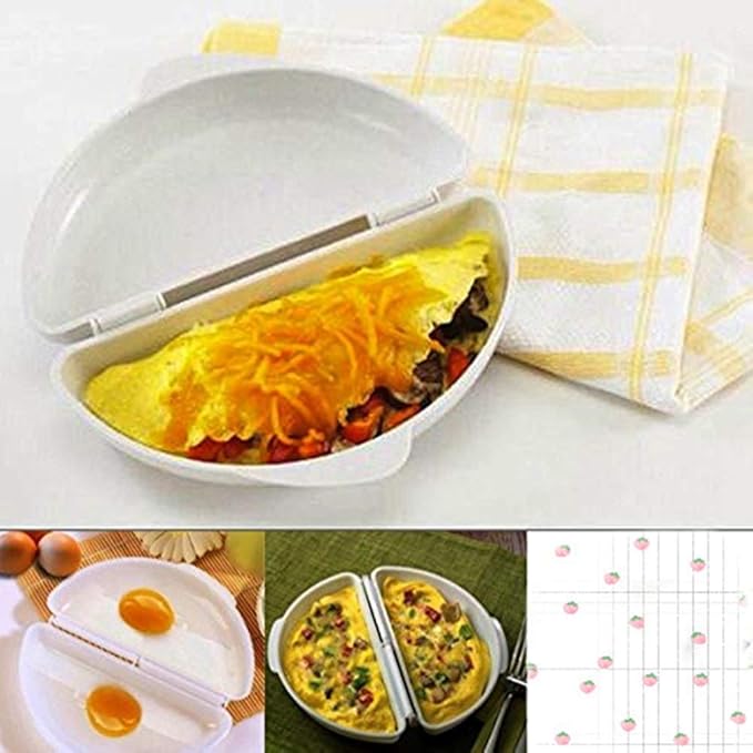 Two Eggs Microwave Omelet Cooker Pan Microwavable Cooker Omelet Egg