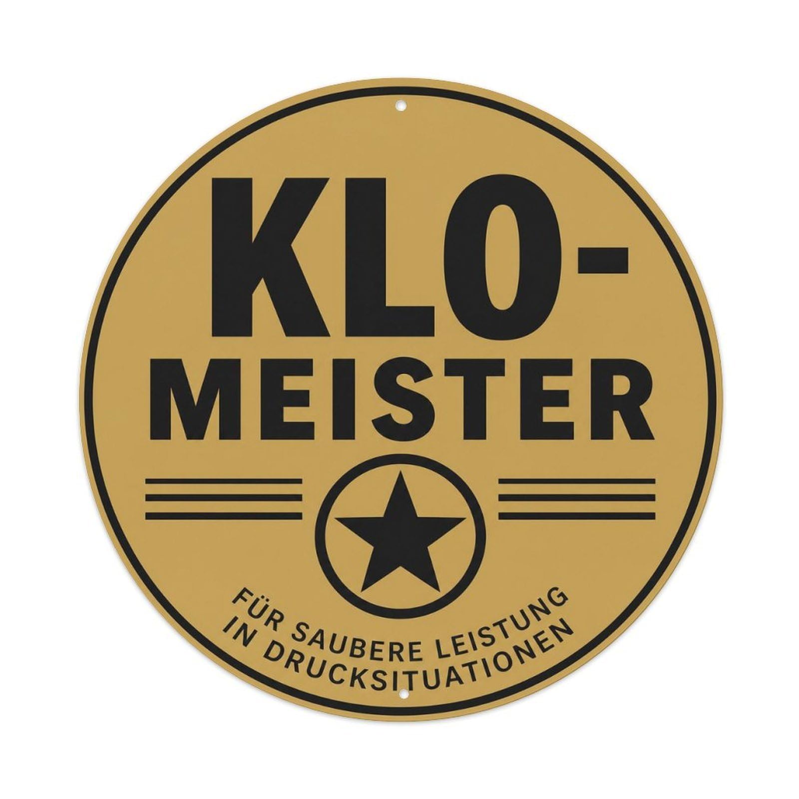 Olyhtr 8X8inch Classic Style Klo Meister Washroom Notice German Illustration Style Metal Tin Sign