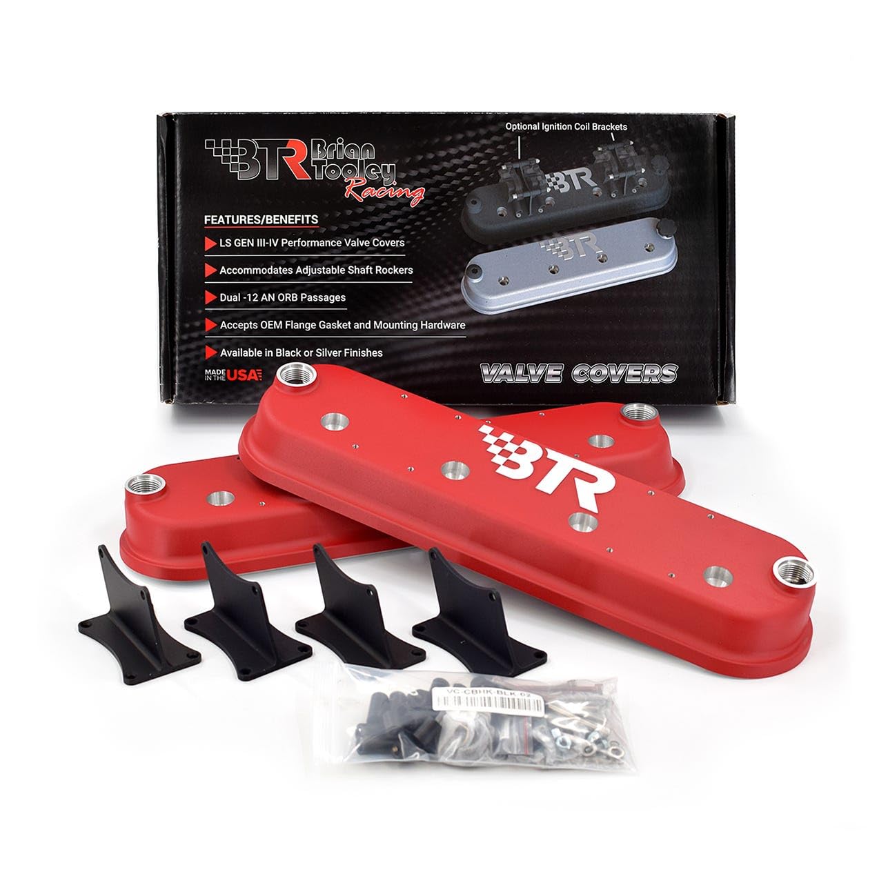 Amazon.com: Brian Tooley Racing BTR VCA-02-RED-CM RED Valve Covers