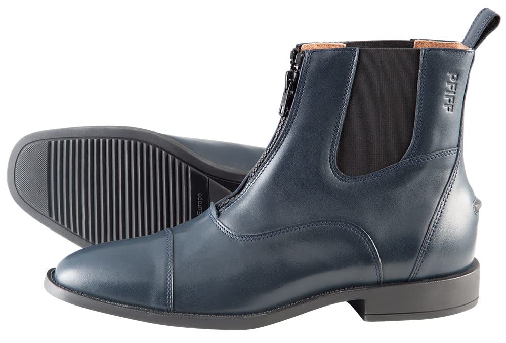 PFIFF Jodhpur Cosmo - Botines de equitación (Piel), Color Azul