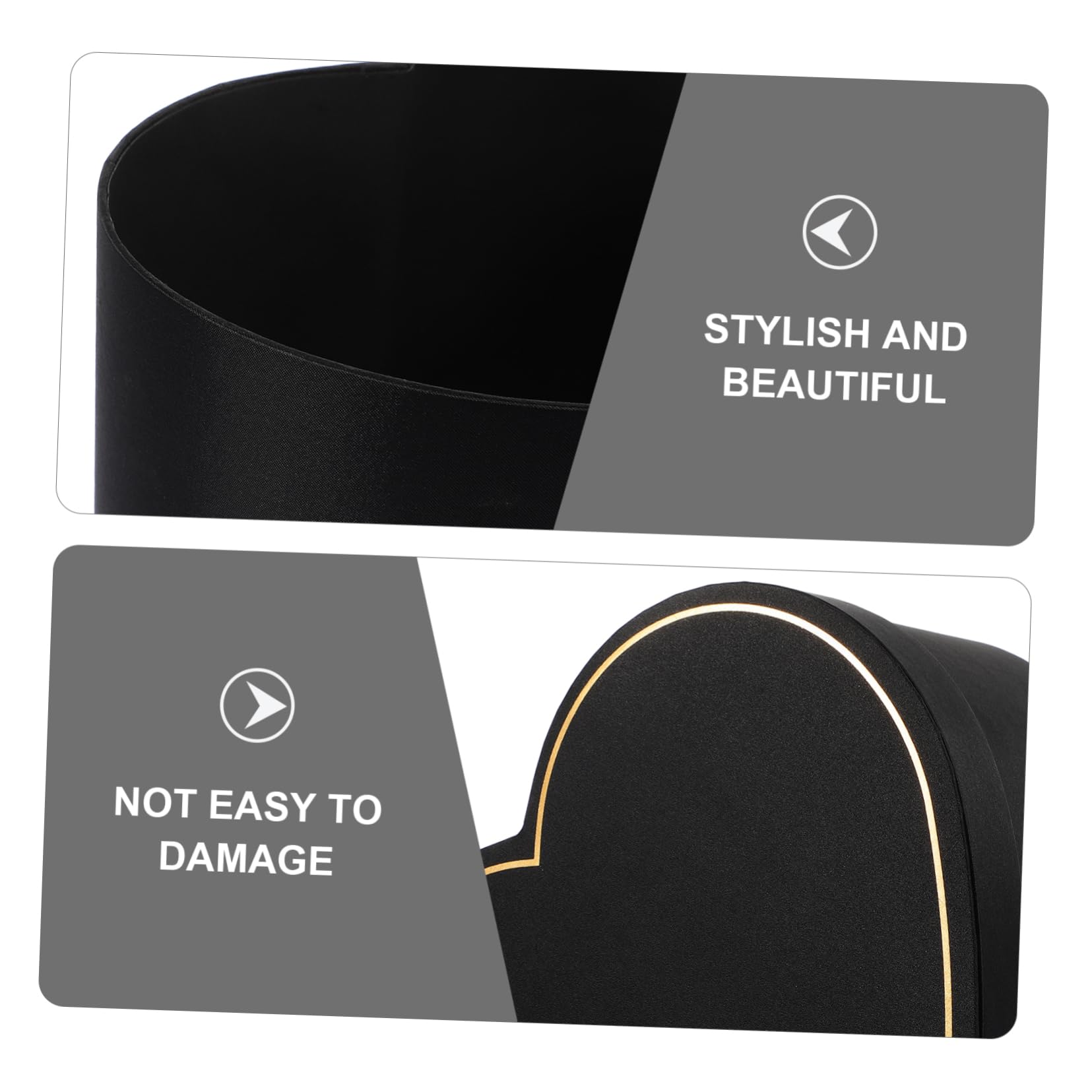 Healvian Geschenkbox Elegante aus Stoff Schwarze Herzförmige mit Deckel Süßigkeitenbox Verpackungskartons für Geschenke bei Restaurant oder Bridal Shower