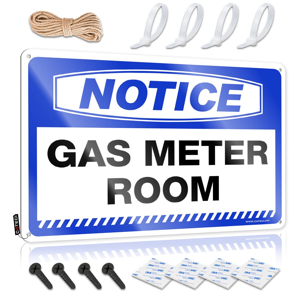 HELIOFORGE Dorm Door Sign Notice Gas Meter Room Tin Sign Things For Boys Room Funny Metal Tin Sign For Bar(30X40CM)