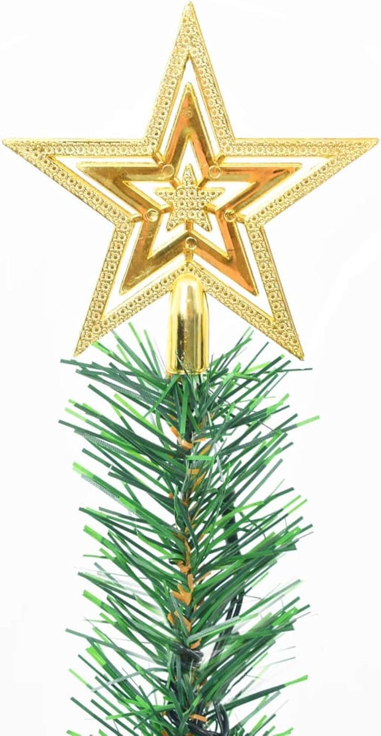 Albero di Natale Albero artificiale, 64 cm-Nuovo albero di Natale Albero di Natale in fibra ottica che cambia colore con luci a LED multicolori con stella