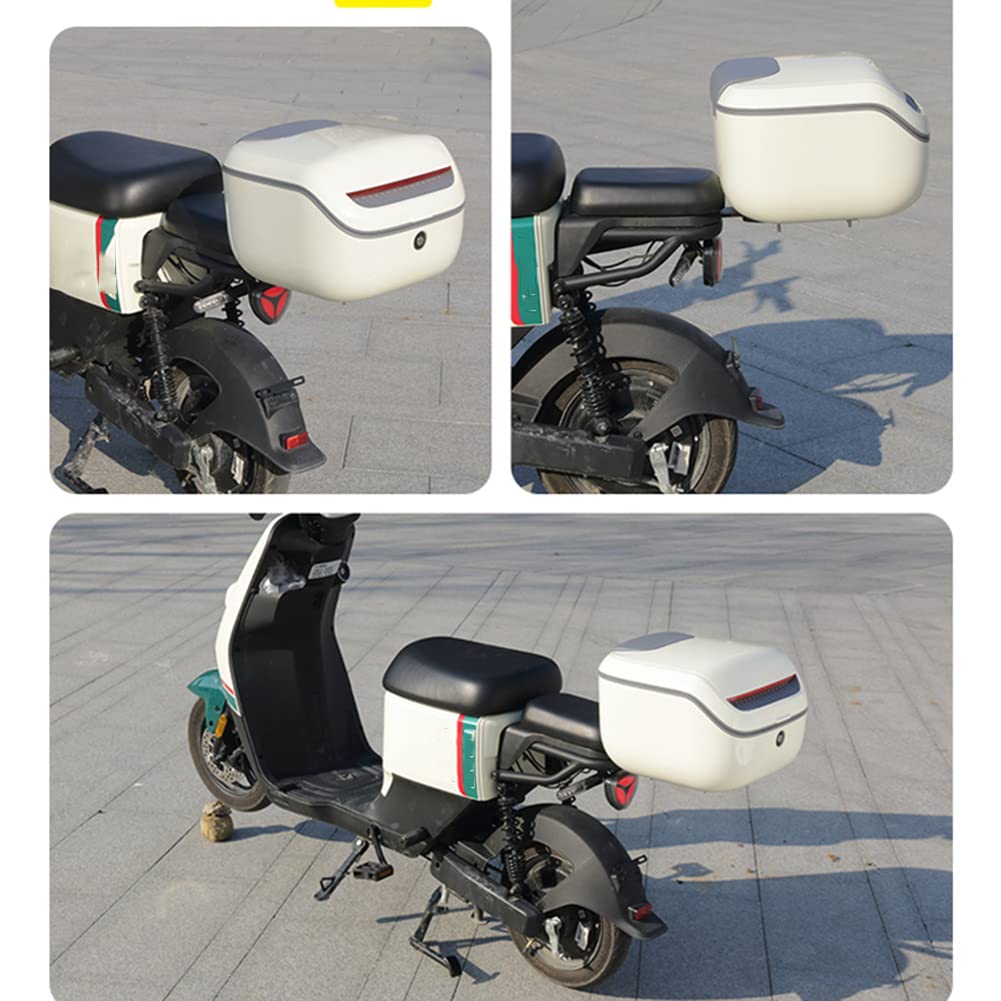 Uniwersalny bagażnik motocyklowy odporny na zużycie i upadki, wodoodporny ABS, farba do pieczenia(White)