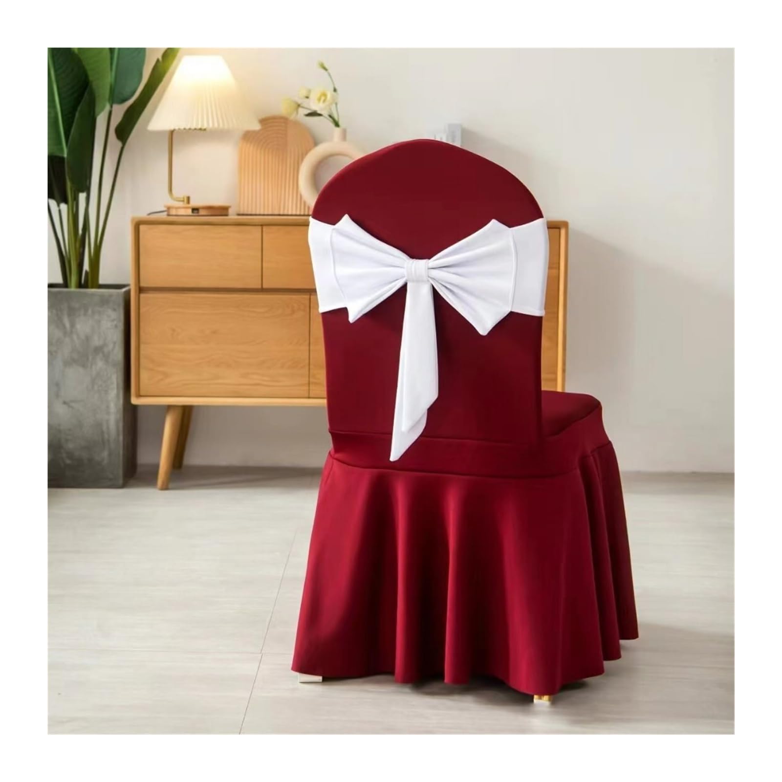 YGSGJSP Chair Sashes Chair Back Sashes Stretchy Stretch Ribbon Elastic Band For Wedding Party Hotel for Wedding(White)