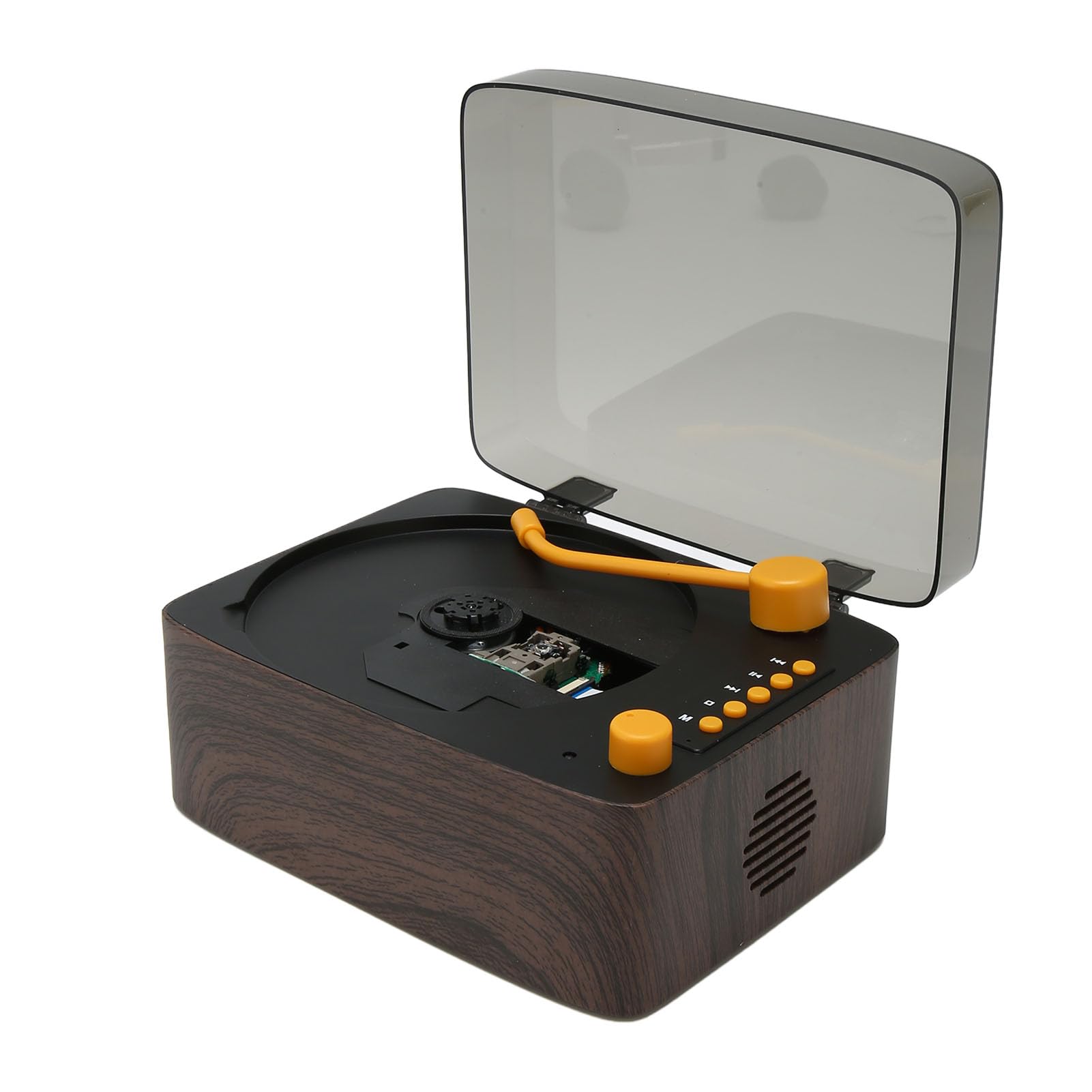 Odtwarzacz CD, Przenośny Odtwarzacz Muzyki Bluetooth w Stylu Vintage, ładowalny Odtwarzacz CD w Stylu Retro z Dźwiękiem HiFi, Obsługa Wejścia CD USB 3,5 Mm, do Podróży Samochodem