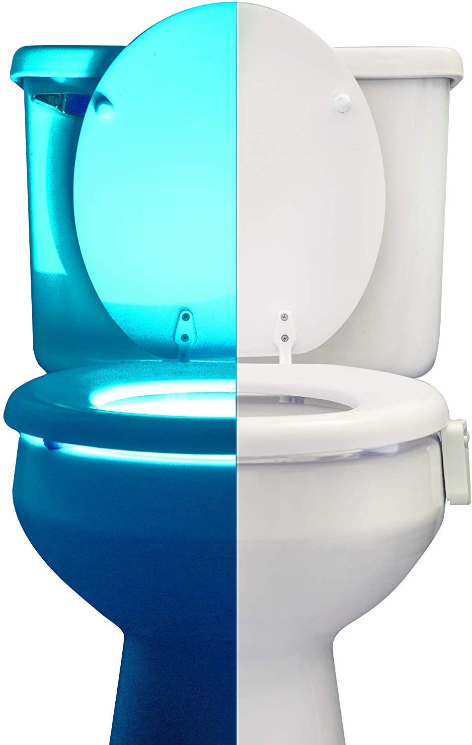 Toilet Bowl Night Light with Motion Sensor LED by RainBowl - Funny & Unique Birthday Gift Idea for Men, Him, Dad, Boyfriend, Husband, Women, Her, Mom - Cool Fun Gadget, Best Gag Housewarming Present…