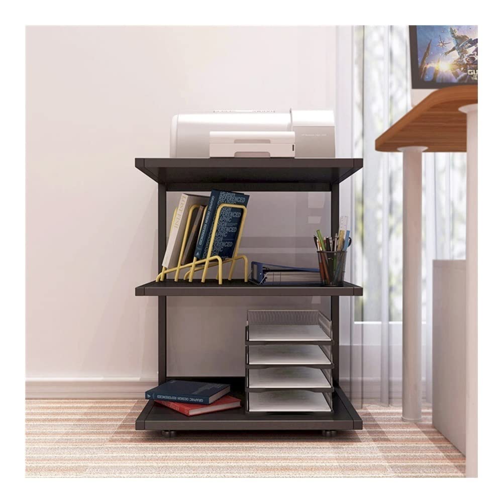 Stand di Stampa per Ufficio Stampante for pavimenti Stampante con stoccaggio Desktop Metallo Telaio a 3 strati Stampante multifunzione Stampante multifunzione Copier Scanner Shelf Staffa Scanner Fax