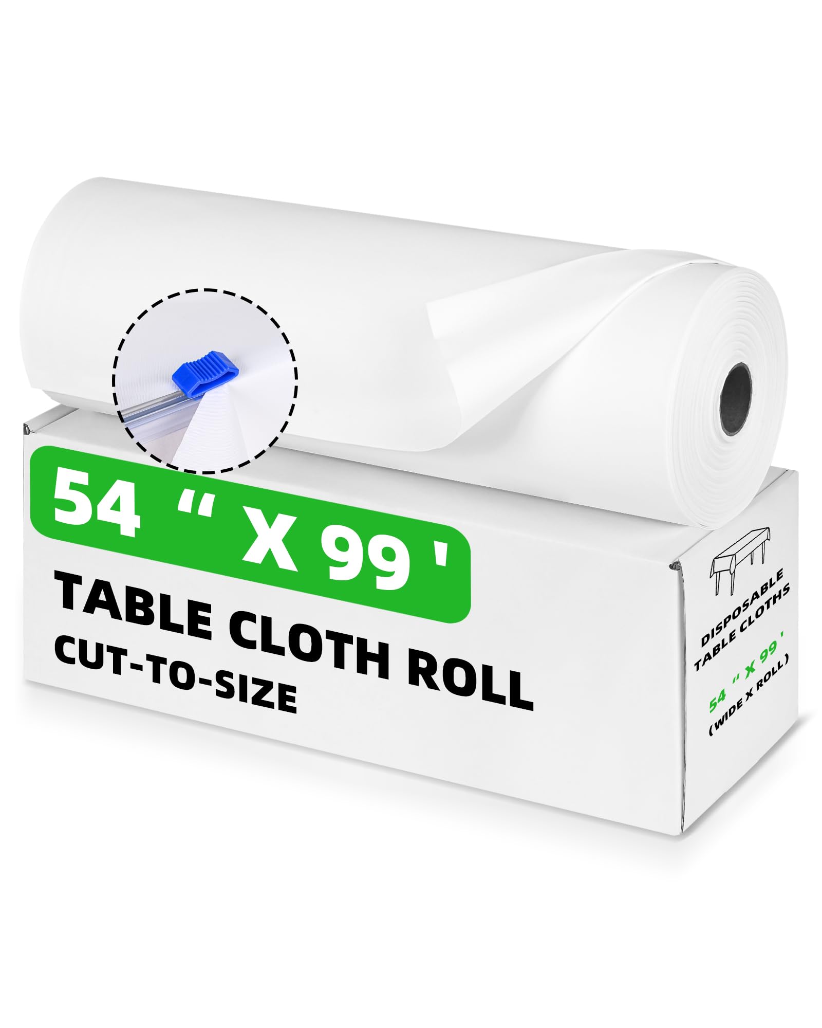 Disposable Table Cloth Roll 54in x 99ft Tablecloths Rectangle Banquet Roll