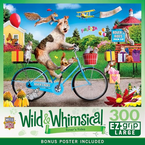 Rompecabezas jigsaw MasterPieces de 300 piezas con agarre fácil para adultos, familia o jóvenes - Rovers Rides - 18" x 24" miniatura 1