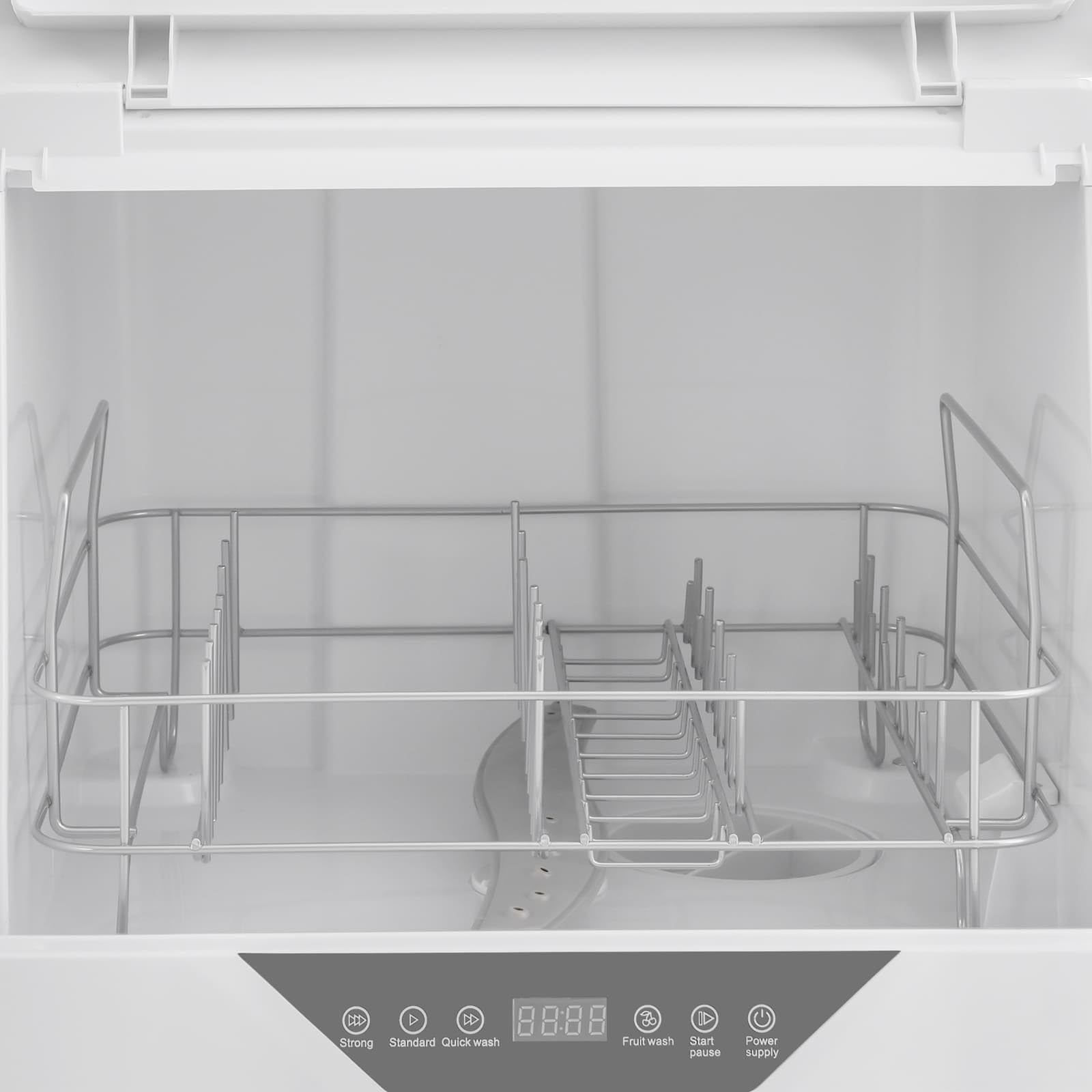Mini Lavastoviglie da Tavolo, Pulizia Profondo a 360°, 4 Programmi (Intensivo/Standard/Veloce/Frutta), Per Piccole Case/Appartamenti/Roulotte 2-5 Persone