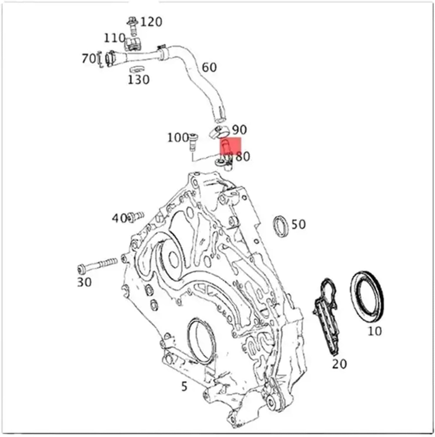 A0099974272 0099974272 Coolant Hose Pipe Connector Compatible with Mercedes Benz M157 G63 5.5L