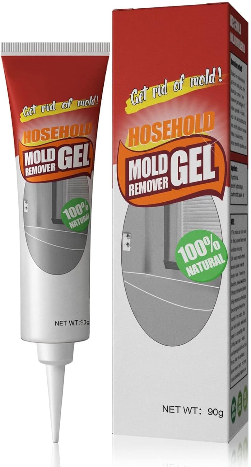 Mold Remover Gel - Effective Mold Mildew Cleaner for Household Shower, Kitchen Sinks, Walls, Tiles, Grout, Bathrooms, Washing Machine and Refrigerator Strips