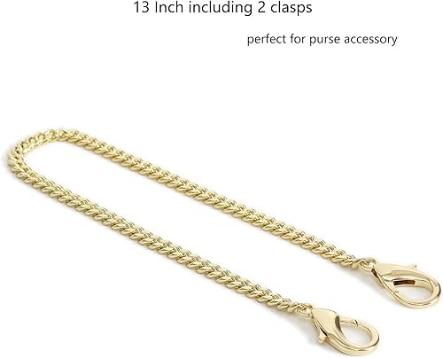 Miniatura 2 de Yichain Mini Linda Correa de Cadena de Bolso de Repuesto Accesorios de Bolso Cruzado Correa de Hombro de Bolso Adornos (Oro Claro, 33 cm)