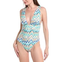 Tropical Multi V-Neck One Piece by MILLY