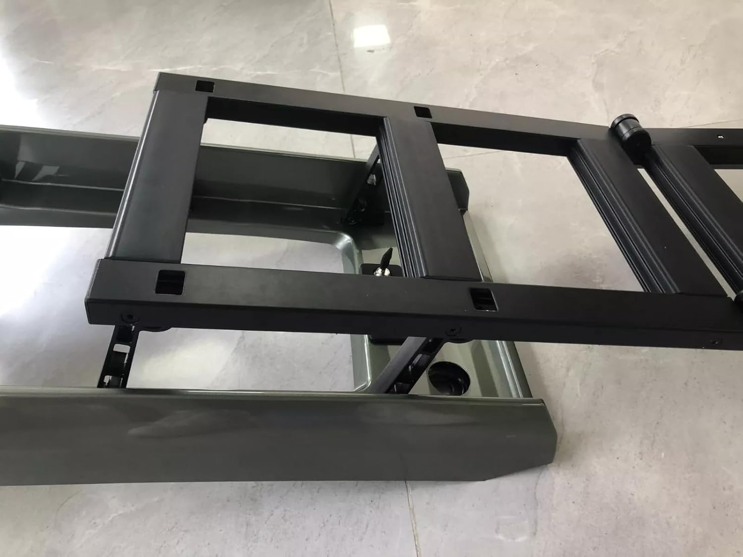 Foldable Liftable Ladder Protective Frame Roof Rack Access Fits for LR Defender 110 2020-2024 2025