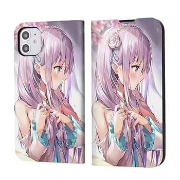 エミリア　手帳型スマホケース Amazon.co.jp: リゼロ エミリア IPhone12 Pro Max スマホケース