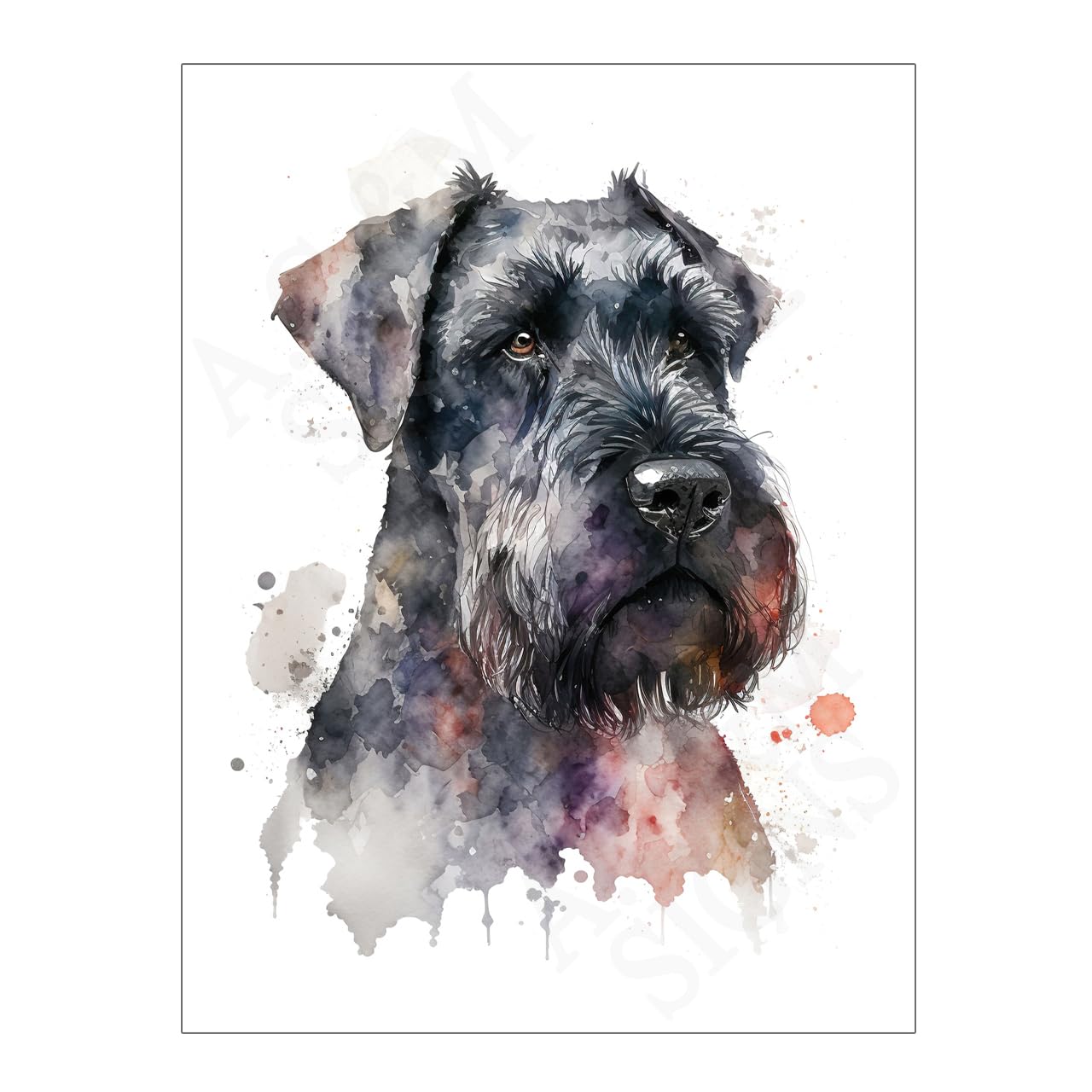 Giant Schnauzer Dog Wall Art Metal Print Picture Plaque Dogs Prints Signs Home Décor Living Room Kitchen House Bedroom Bathroom Décor Gift 15843 (10.6 x 8 inches (27cm x 20cm))