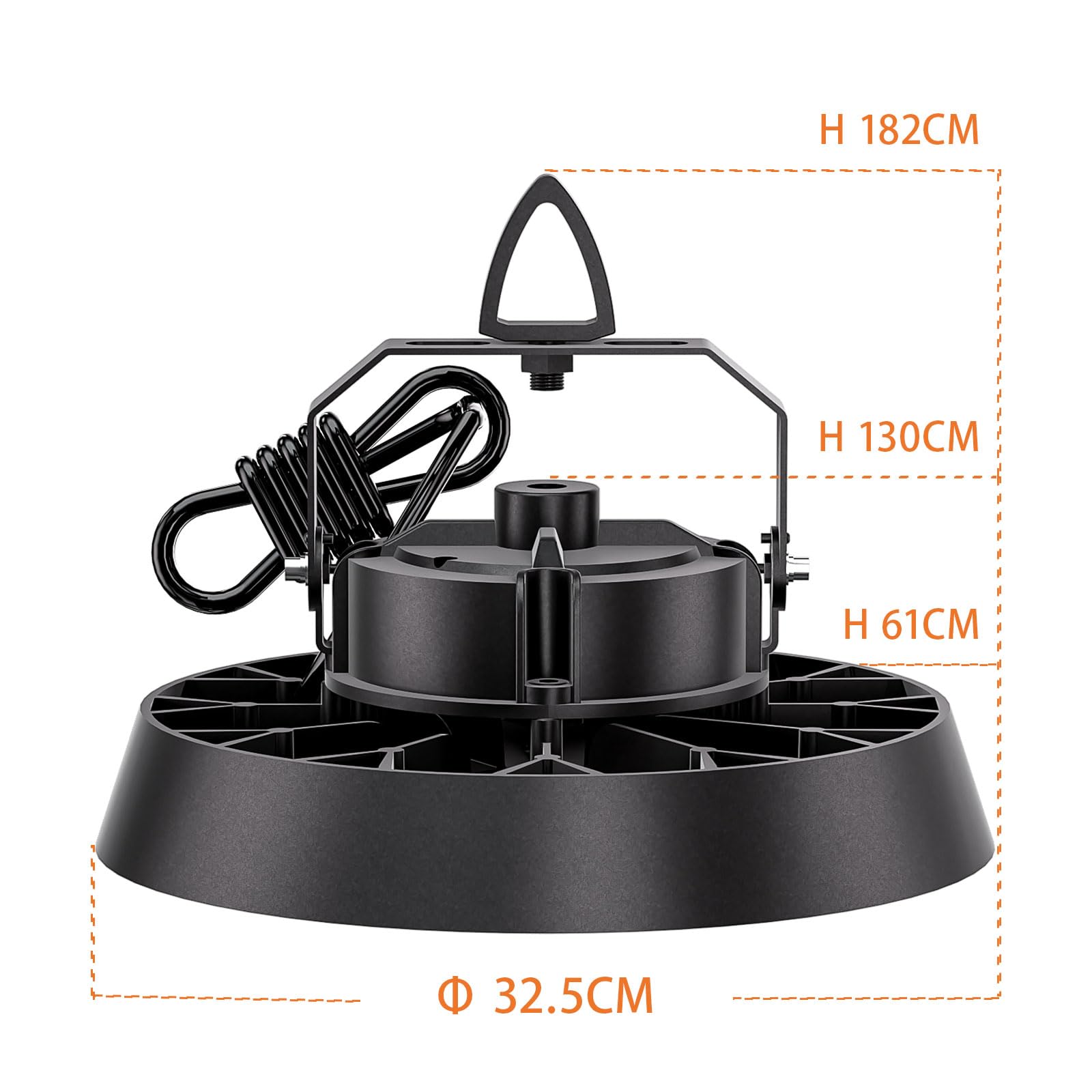 LED Hallenstrahler 300W 51000lm, Hallenbeleuchtung LED 5000K Kaltweiß, 90° Abstrahlwinkel Industrielampe, Werkstattlampe Wasserfest IP65, UFO Highbay für Keller Garage Industrieanlagen Lager