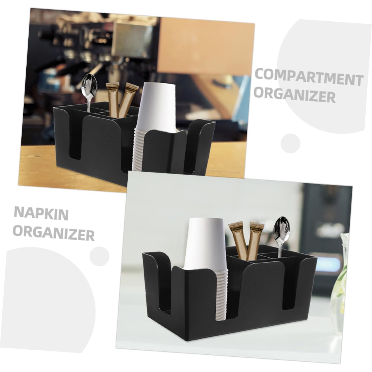 ABOOFAN 2pcs Bar Counter Top Tea Bag Organizer Box Teabag Holder Sugar Bag Box for Office Home