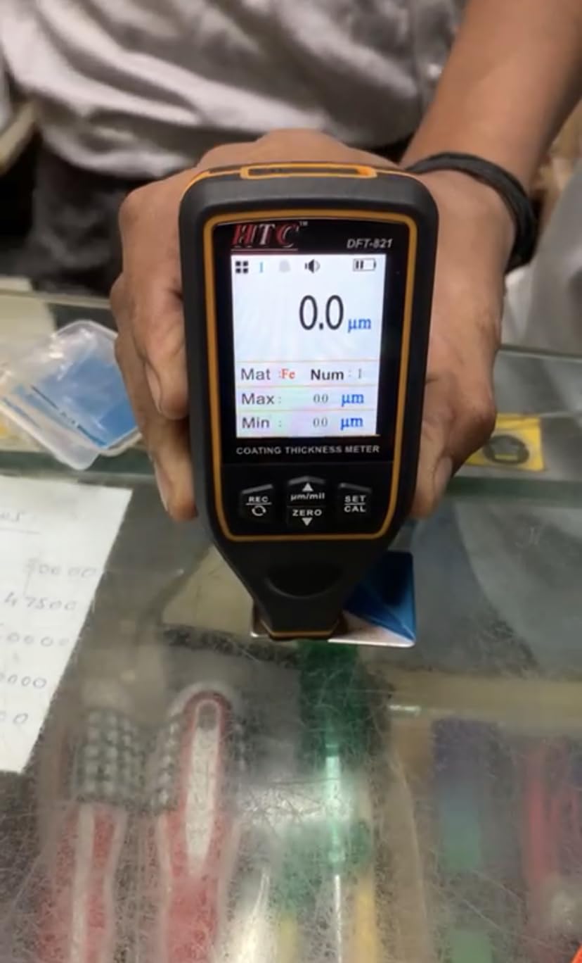 HTC Paint Thickness Gauge (0-1700 Micron) with voice assistant and rechargeable Li Ion Battery