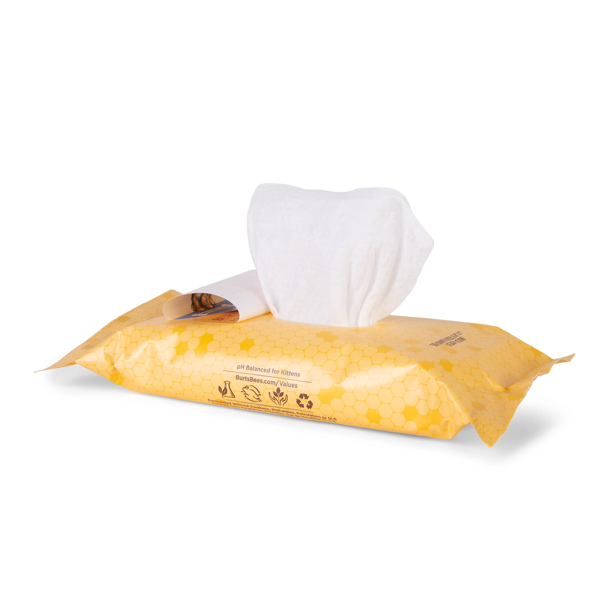 Burt's Bees for Pets Kitten Grooming Wipes with Buttermilk and Honey, Waterless Cat Bath Wipes for Face, Paws, Tail and Coat Cleaning, Gentle Bath Alternative for Indoor Felines, 50 Count - image 8