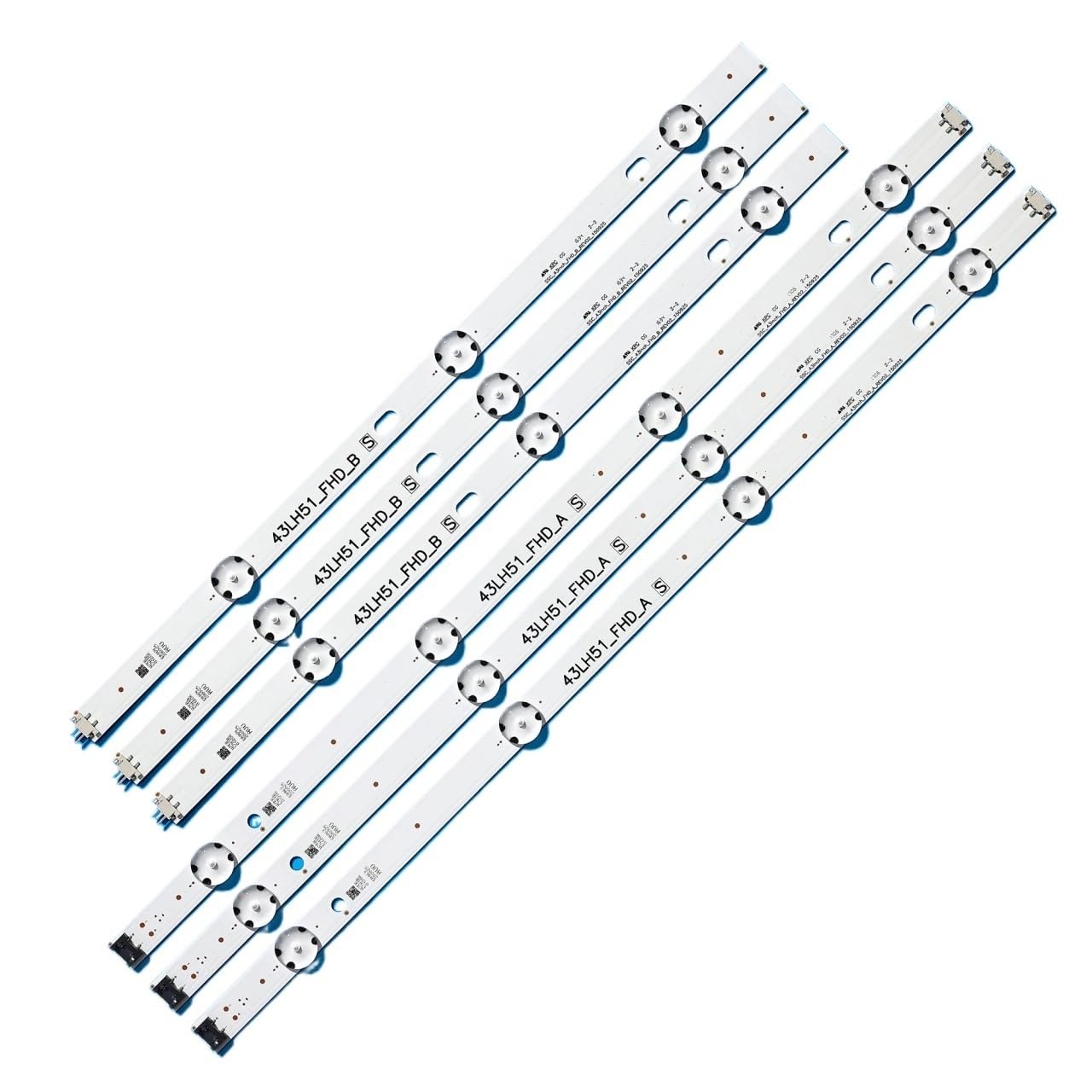 Tira de retroiluminación LED de 864 mm con 7 luces de 6 V para panel de 43 6